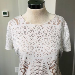 Jessica Simpson Laser mesh cutout sheath dress